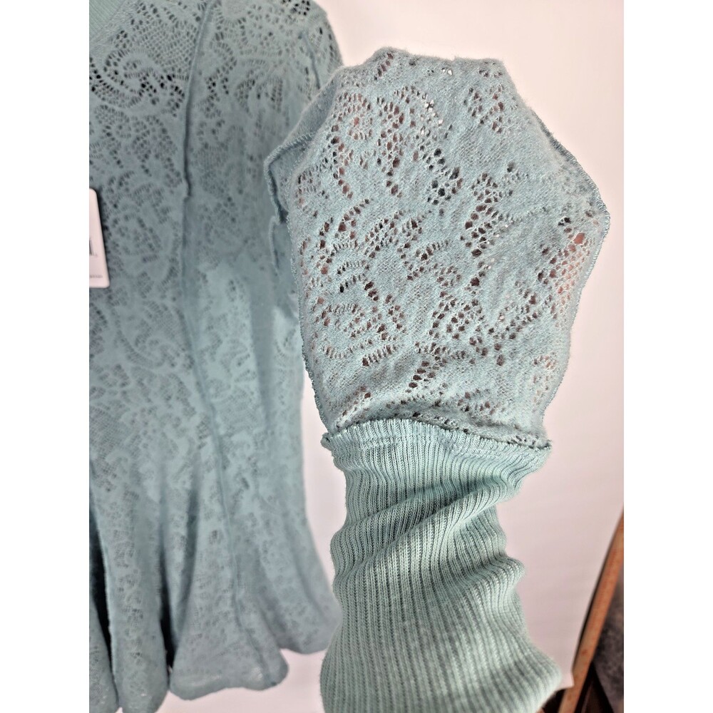 NWT Free People Astral Sea Coffee in the Morning Lace Tunic Skater Dress SMALL - Picture 12 of 12